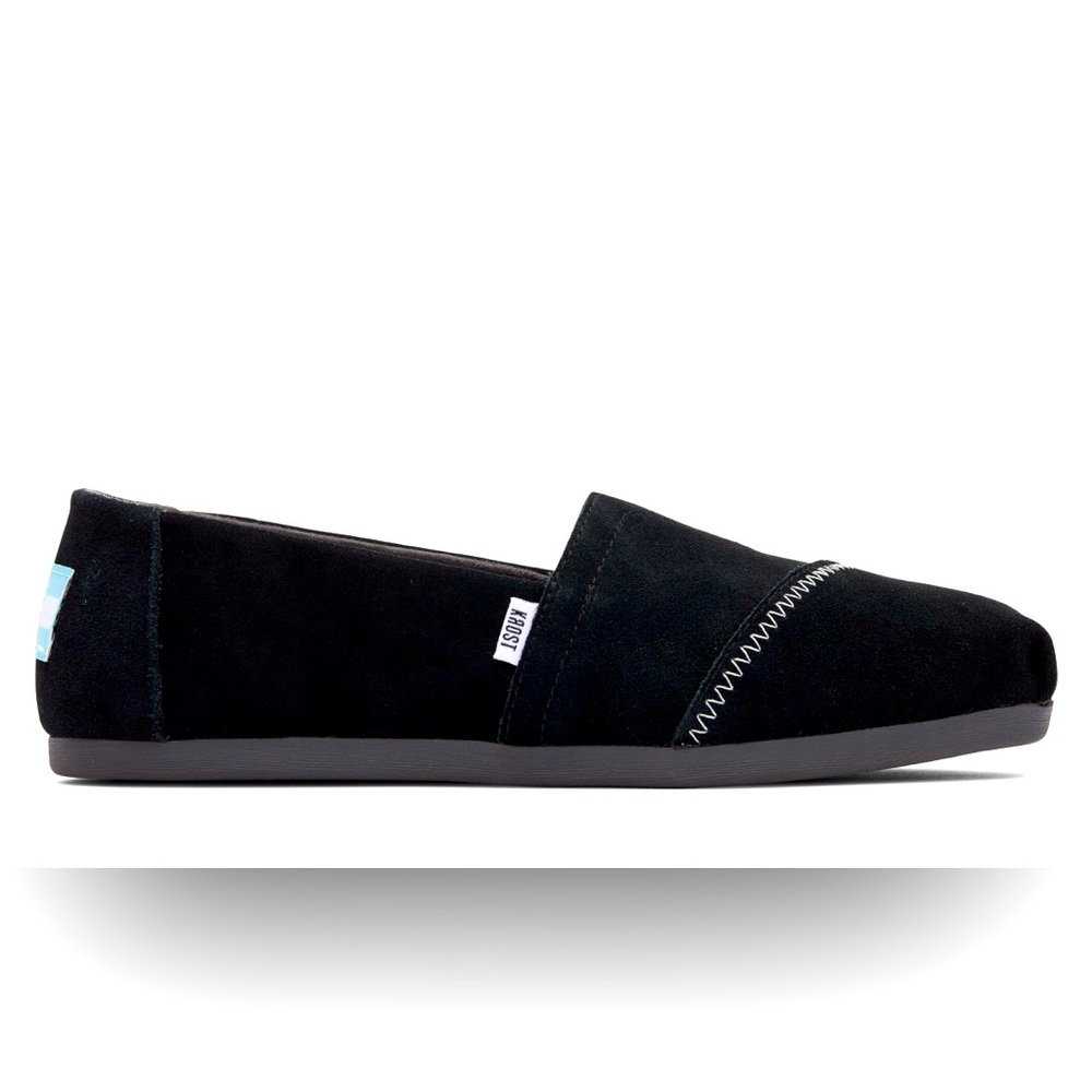 Toms XKrost Black Suede Slip ons 8